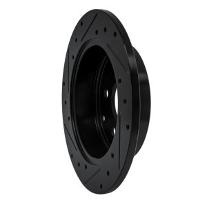 Lexus HS250H Brake Rotor (1) - Rear Right - R1 Concepts - Drilled & Slotted - Black - `06-`18